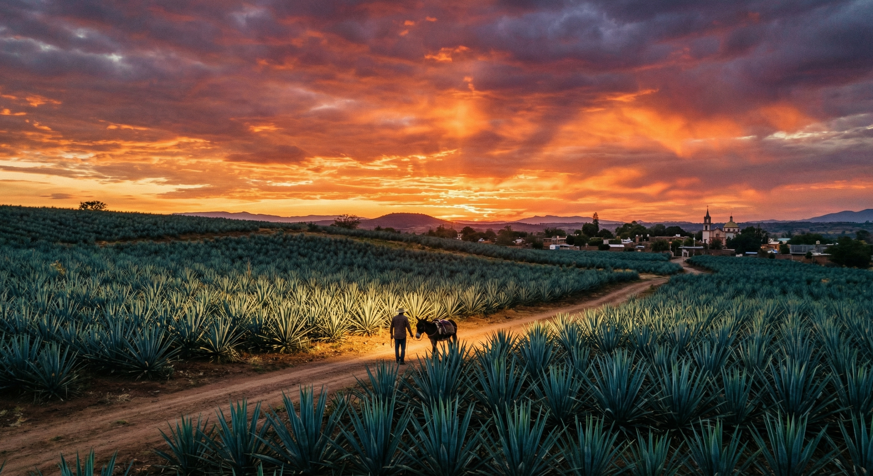 Blue Weber agave fields in Jalisco